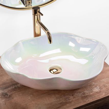 REA-U3309 - Aufsatzwaschbecken PEARL 38 x 50,5 cm Keramik/mehrfarbig