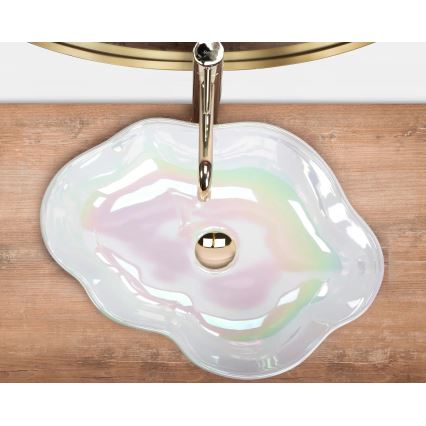 REA-U3309 - Aufsatzwaschbecken PEARL 38 x 50,5 cm Keramik/mehrfarbig