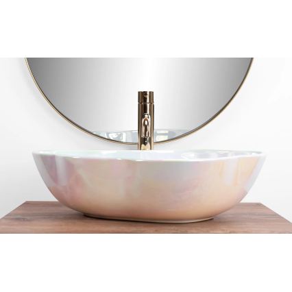 REA-U3309 - Aufsatzwaschbecken PEARL 38 x 50,5 cm Keramik/mehrfarbig