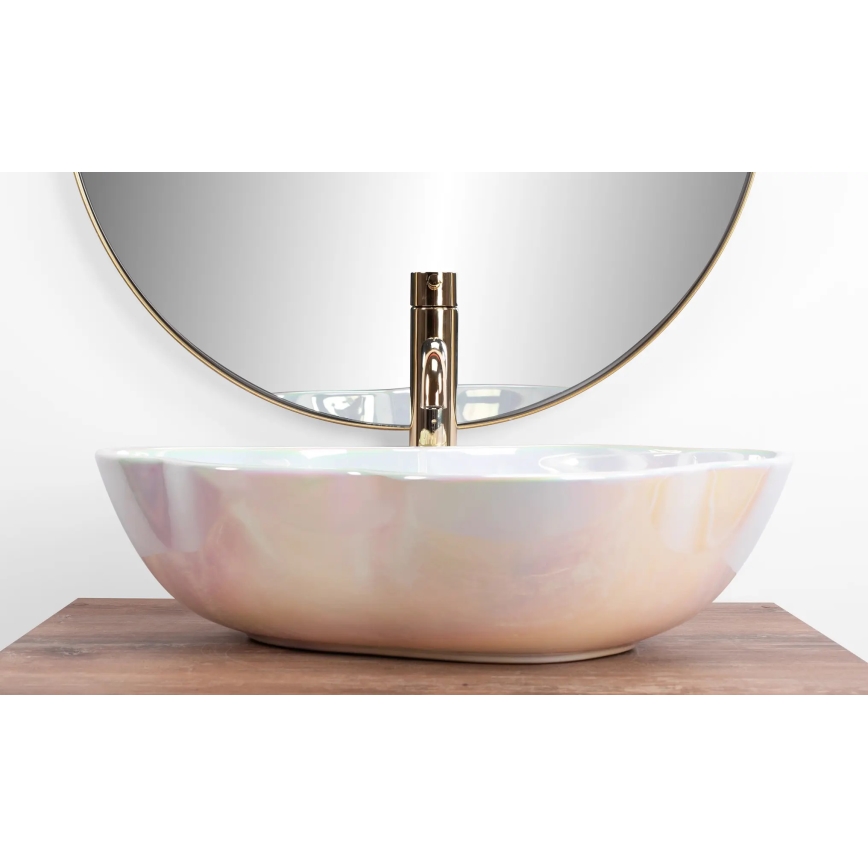 REA-U3309 - Aufsatzwaschbecken PEARL 38 x 50,5 cm Keramik/mehrfarbig