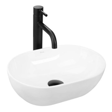 REA-U3322 - Aufsatzwaschbecken AMELIA MINI 26x38 cm Keramik/glänzend weiß