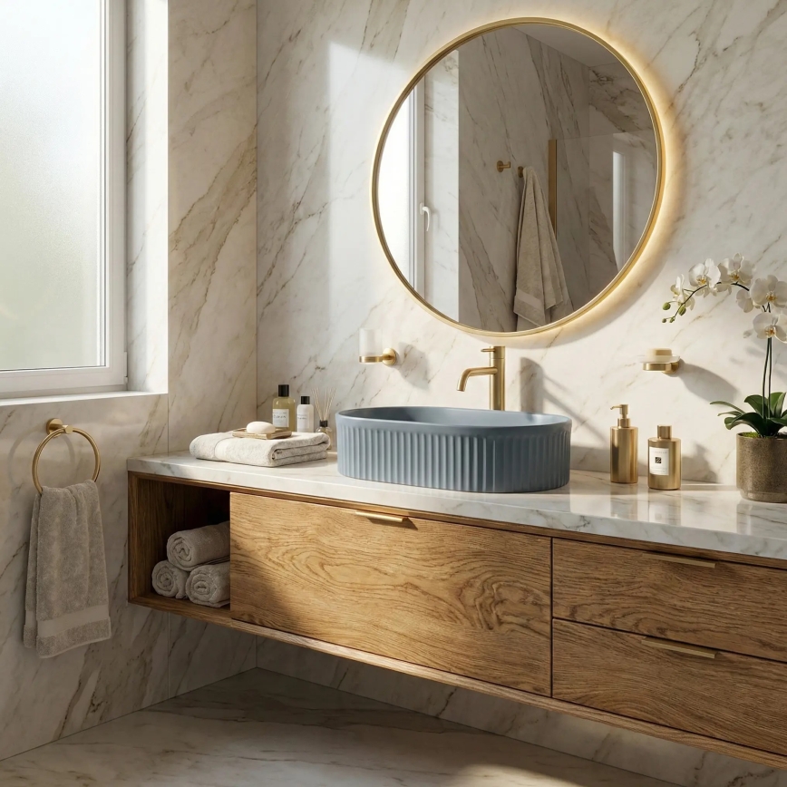 REA-U3535 - Aufsatzwaschbecken VANDA 31x49 cm Keramik/dunkelblau