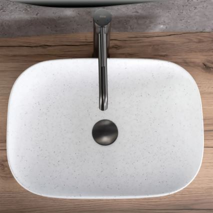 REA-U4001 - Aufsatzwaschbecken BELINDA 33,5x46,5 cm Keramik/mattweiß