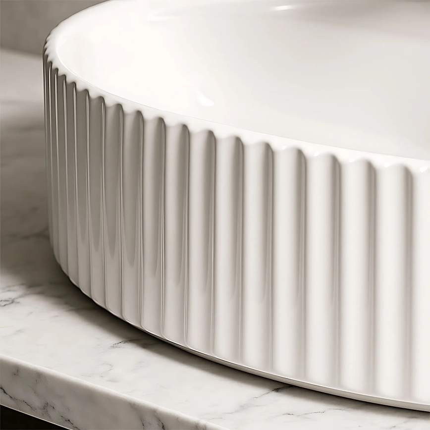 REA-U4002 - Aufsatzwaschbecken MARCELA 37x60 cm Keramik/hochglänzend weiß