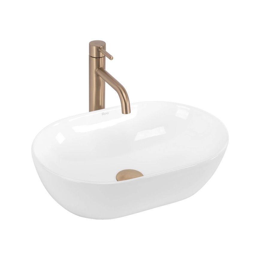 REA-U4330 - Aufsatzwaschbecken AMELIA 31x45 cm Keramik/glänzend weiß