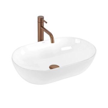 REA-U4331 - Aufsatzwaschbecken AMELIA 32,5 x 52 cm, Keramik/glänzend weiß