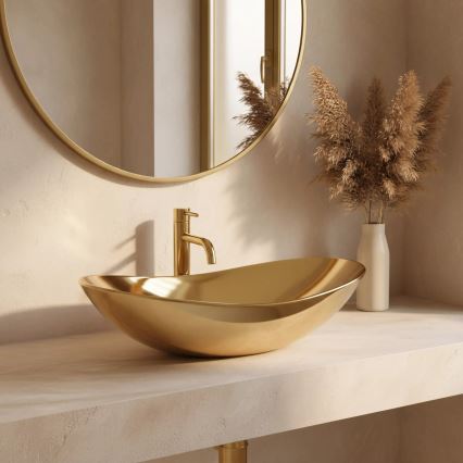 REA-U4545 - Aufsatzwaschbecken ROYAL 36x60,5 cm Keramik/Gold