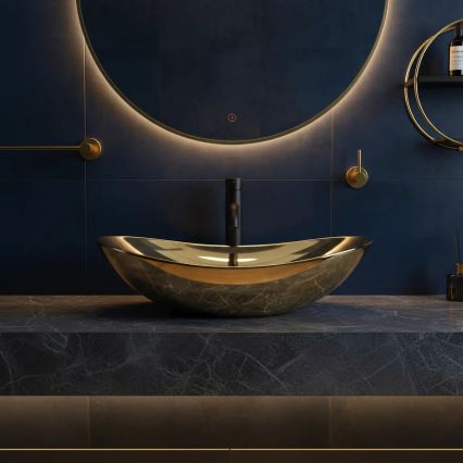 REA-U4545 - Aufsatzwaschbecken ROYAL 36x60,5 cm Keramik/Gold