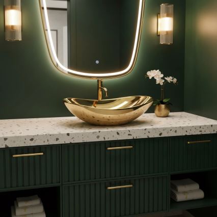 REA-U4545 - Aufsatzwaschbecken ROYAL 36x60,5 cm Keramik/Gold