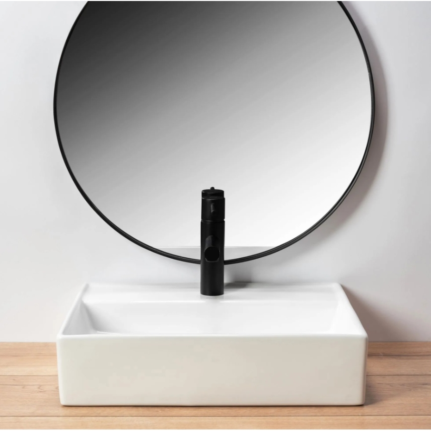 REA-U5000 - Aufsatzwaschbecken VALERIA 35,5x50,5 cm Keramik/glänzend weiß