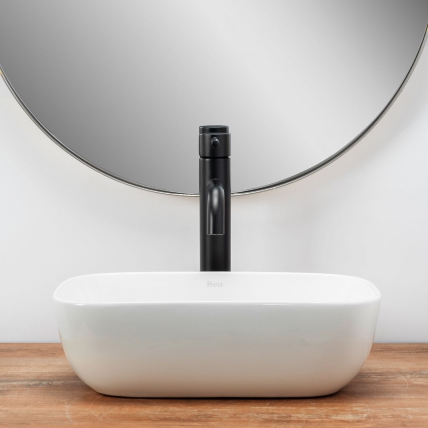 REA-U5667 - Aufsatzwaschbecken BELINDA MINI 25x36 cm Keramik/glänzend weiß