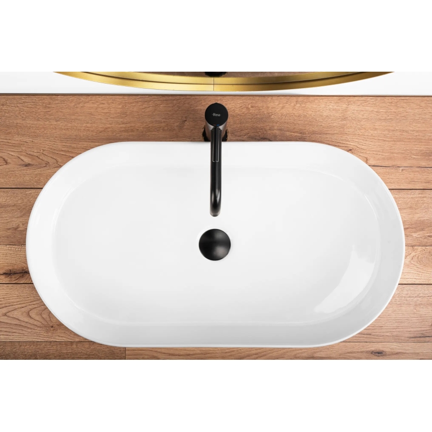 REA-U5801 - Aufsatzwaschbecken NADIA 38,5x71 cm Keramik/Hochglanzweiß