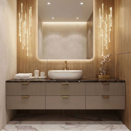 REA-U6211 - Aufsatzwaschbecken CLEO 41x60,5 cm Keramik/weiß/gold