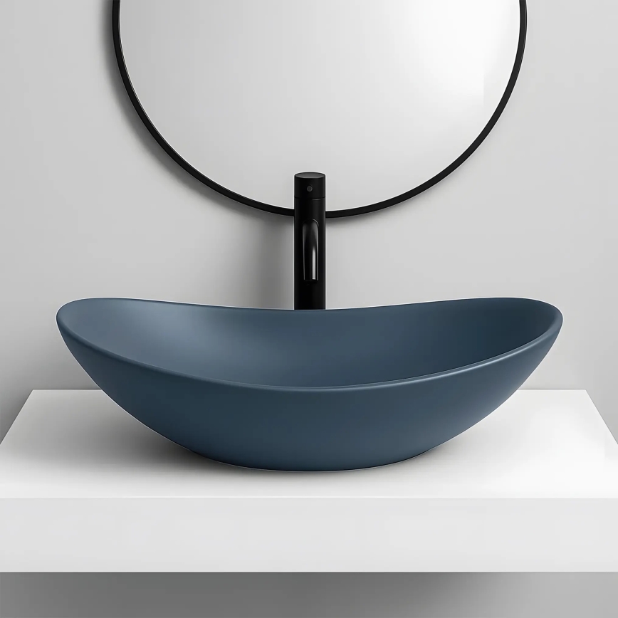 REA-U6373 - Aufsatzwaschbecken ROYAL 35,5x61,5 cm Keramik/Blau