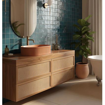 REA-U6377 - Aufsatzwaschbecken VANDA 31x49 cm Keramik/orange