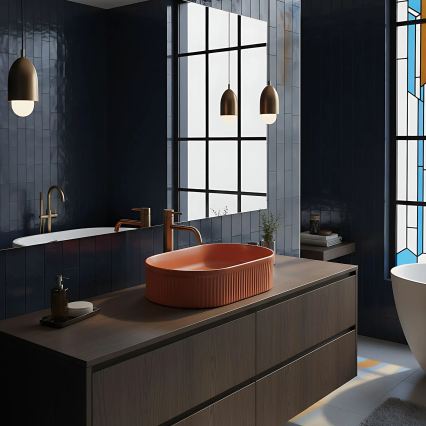 REA-U6377 - Aufsatzwaschbecken VANDA 31x49 cm Keramik/orange