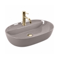 REA-U6381 - Aufsatzwaschbecken AURA 41x61 cm Keramik/glänzend braun