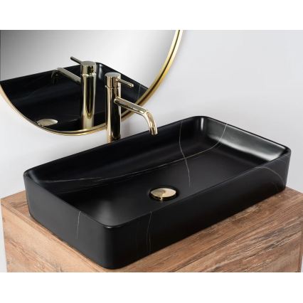 REA-U6510 - Aufsatzwaschbecken DENIS 35x61,5 cm Keramik/matt-schwarz