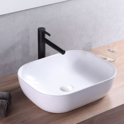 REA-U6521 - Aufsatzwaschbecken BELINDA 33,5x46,5 cm Keramik/hochglanzweiß
