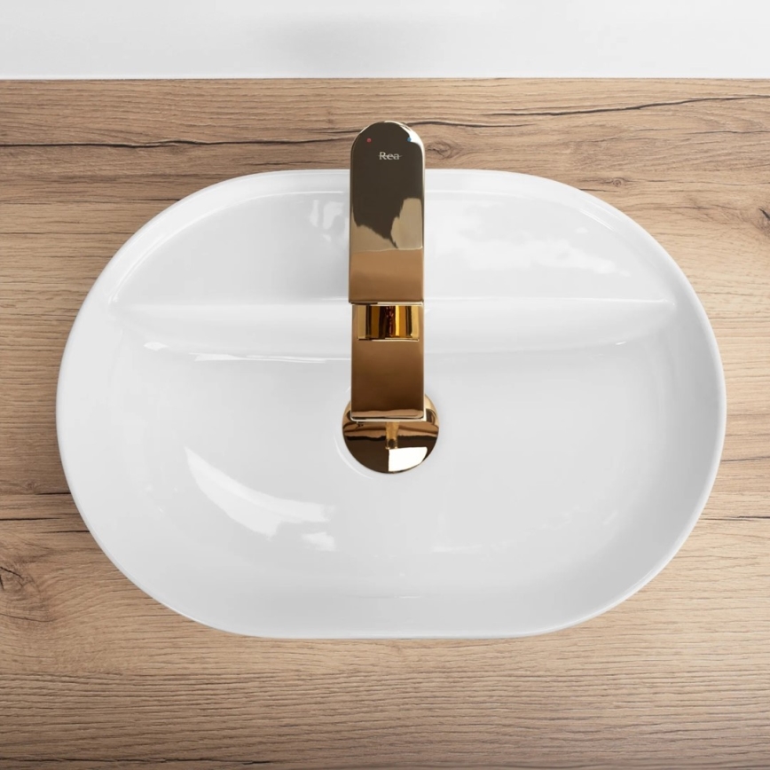 REA-U6617 - Aufsatzwaschbecken AURA 30x42 cm Keramik/glänzendes Weiß