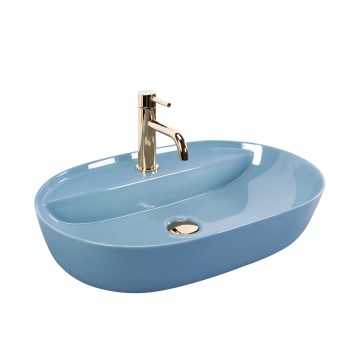 REA-U6618 - Aufsatzwaschbecken AURA 41x61 cm Keramik/glänzendes Blau