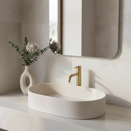 REA-U7341 - Aufsatzwaschbecken NADIA 38,5x61 cm Keramik/cremefarben