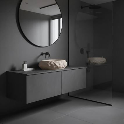 REA-U7347 - Aufsatzwaschbecken MIKA 38 x 50 cm beige/Steinoptik