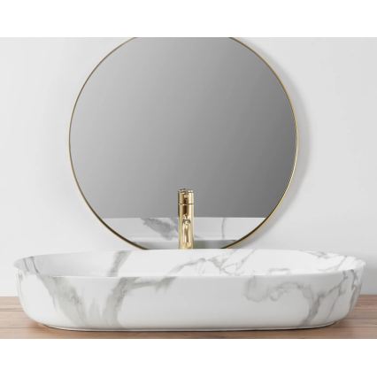 REA-U8403 - Aufsatzwaschbecken CLEO 41x81 cm Keramik/Marmoroptik