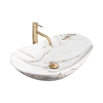REA-U8548 - Aufsatzwaschbecken ROYAL 36x60,5 cm Keramik/Marmoroptik