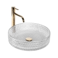 REA-U8881 - Aufsatzwaschbecken CRISTAL Ø 39 cm, Klarglas