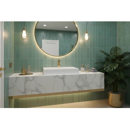 REA-U8901 - Aufsatzwaschbecken GOYA 37x60 cm Konglomerat/mattweiß