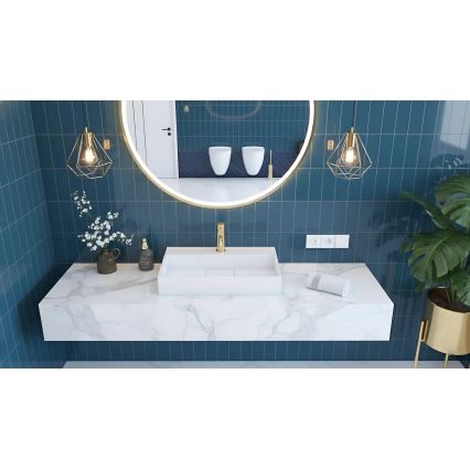 REA-U8902 - Aufsatzwaschbecken GOYA 46x70 cm Mineralguss/mattweiß