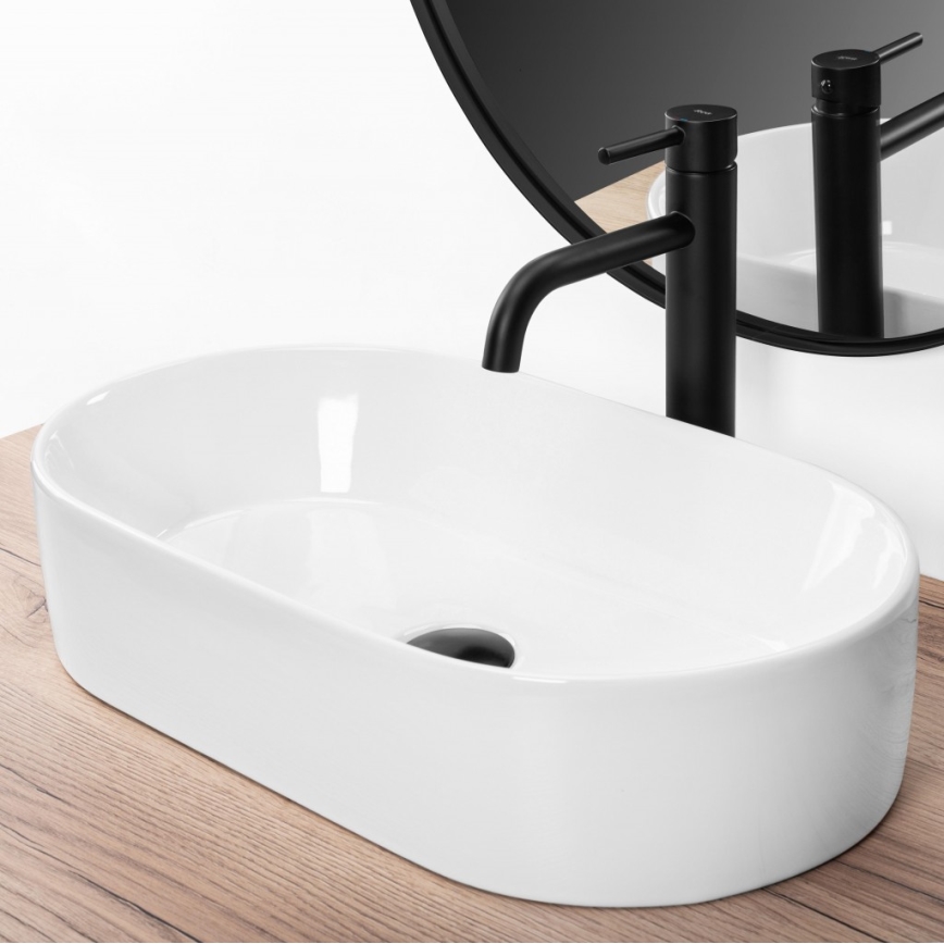 REA-U9108 - Aufsatzwaschbecken LAYLA 30x53 cm Keramik/glänzend weiß