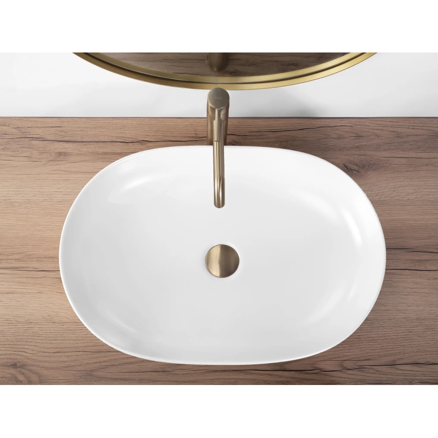 REA-U9653 - Aufsatzwaschbecken CLEO 41x60,5 cm Keramik/mattweiß
