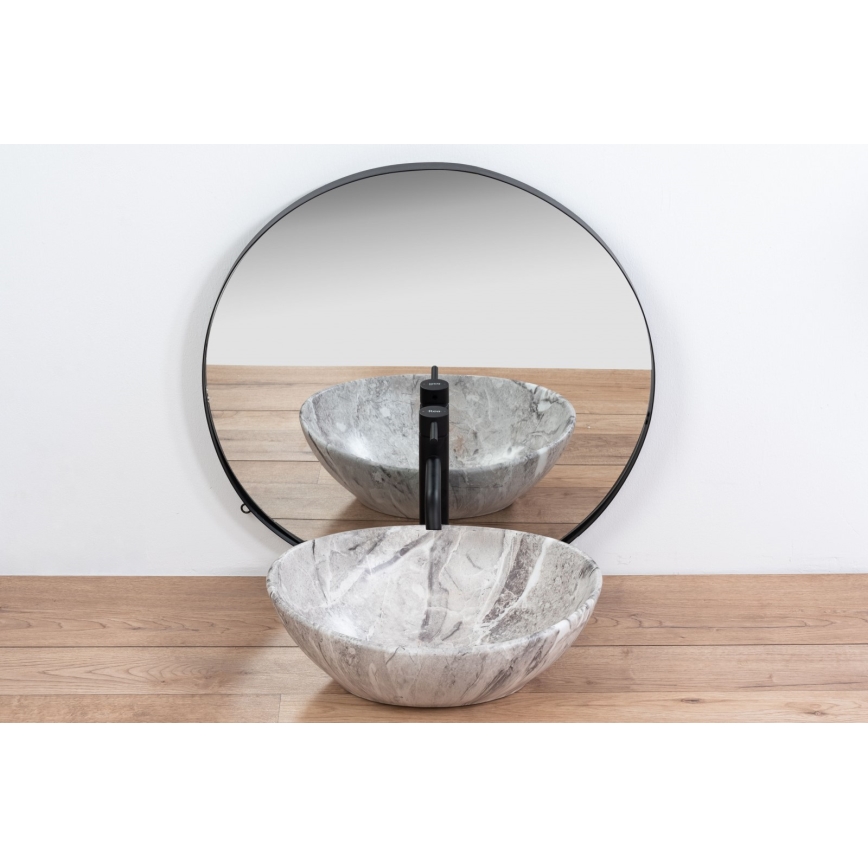 REA-U9908 - Aufsatzwaschbecken SOFIA 34,5x41 cm Keramik/Steinoptik