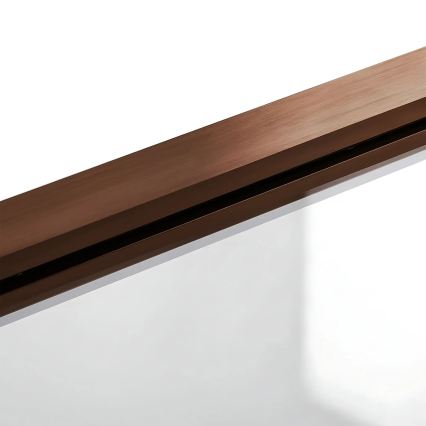 REA-W5696 - Faltbare Badewannenabtrennung AGAT 140 x 80 cm, gebürstetes Kupfer/Klarglas