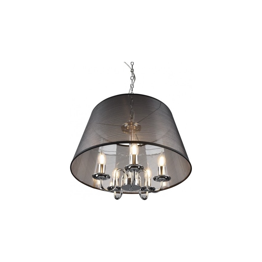 Reality - LED-Kronleuchter CIMA mit Kette 5xE14/40W/230V schwarz