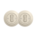 Reblig - Doppelter Retro-Einpolschalter mit Rahmen Nr. 1, Beige