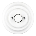 Reblig - Porzellan-Retro-Drehdimmer mit Rahmen 250V/10A weiß