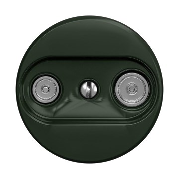 Reblig - Retro-Antennendose TV+Radio (Enddose) rahmenlos, grün