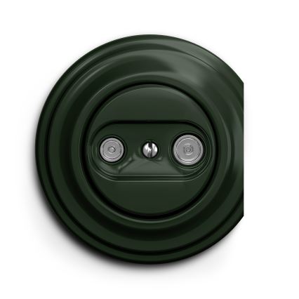 Reblig - Retro-Antennendose TV+Radio (Enddose) rahmenlos, grün