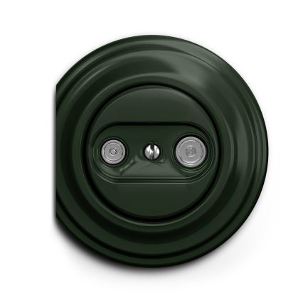 Reblig - Retro-Antennendose TV+Radio (Enddose) rahmenlos, grün
