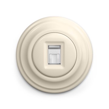 Reblig - Retro-Datendose mit Rahmen, beige