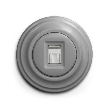 Reblig - Retro-Datendose mit Rahmen, grau