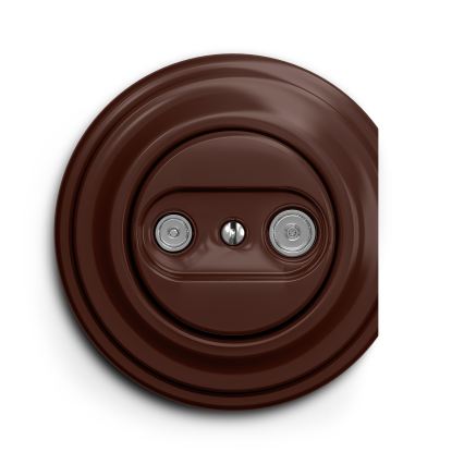 Reblig - Retro-Fotorahmen, brauner Rand