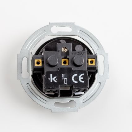 Reblig - Retro-Haushaltssteckdose ohne Rahmen 230 V schwarz