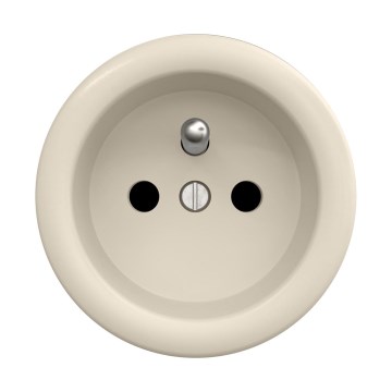 Reblig - Retro-Haushaltssteckdose ohne Rahmen 230V beige