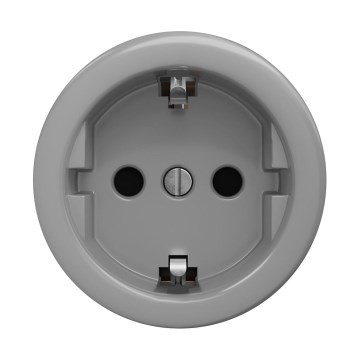 Reblig - Retro-Haushaltssteckdose ohne Rahmen SCHUKO 230V/16A grau