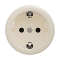 Reblig - Retro SCHUKO-Steckdose ohne Rahmen, 230 V / 16 A, Beige