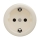 Reblig - Retro SCHUKO-Steckdose ohne Rahmen, 230 V / 16 A, Beige